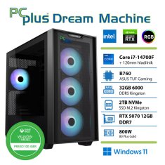 PCplus Dream Machine namizni računalnik, i7-14700F, 32GB, SSD2TB, RTX5070, W11H + Xbox GP