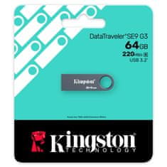 Kingston DataTraveler SE9 G3 64GB USB 3.2 Gen1 (KE-U2X64-1AC) dark nickel USB ključ