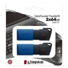 Kingston DataTraveler Exodia M 64GB USB 3.2 Gen1 (DTXM/64GB-2P) dvojno pakiranje USB ključ