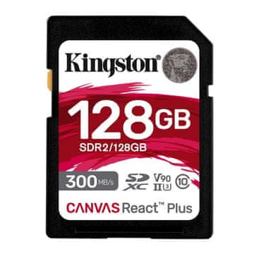 Kingston Canvas React Plus SD 128GB Class10 UHS-II (SDR2/128GB) spominska kartica