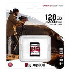 Kingston Canvas React Plus SD 128GB Class10 UHS-II (SDR2/128GB) spominska kartica
