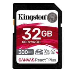 Kingston Canvas React Plus SD 256GB Class10 UHS-II (SDR2/256GB) spominska kartica