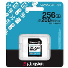 Kingston Canvas Go! Plus SD 256GB Class 10 UHS-I U3 V30 (SDG4/256GB) spominska kartica