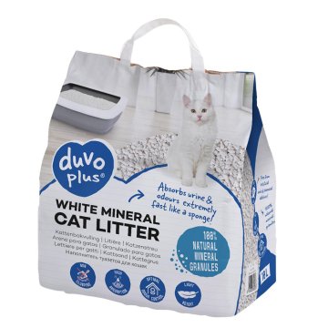 Duvo+ Beli mineralni posip za mačke 10L