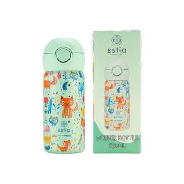 ESTIA HOME ART Wonder Feline Foliage izolirana otroška steklenica z nastavkom za pitje, 350 ml