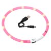 USB Visio Light LED ovratnica za polnjenje 35cm roza KAR