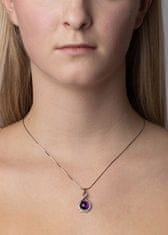 Silvego Srebrn obesek z naravnim ametistom JST14710AMP