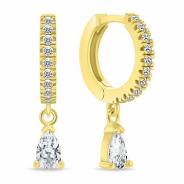 Brilio Silver Pozlačeni obročki s kubičnim cirkonom EA1171Y