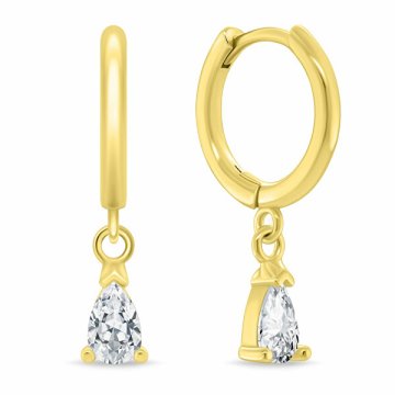 Brilio Silver Elegantni okrogli uhani s cirkonom EA1178Y