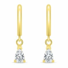 Brilio Silver Elegantni okrogli uhani s cirkonom EA1178Y