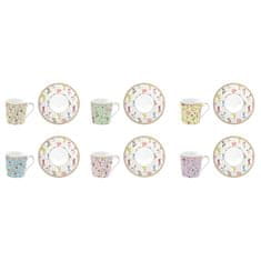 Easy Life Set skodelica za črno kavo s podstavkom 100ml Meadow Flower / 6 kos / porcelan