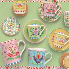 Easy Life Set skodelica za črno kavo s podstavkom Spring Folk 100ml / 6 kos / porcelan