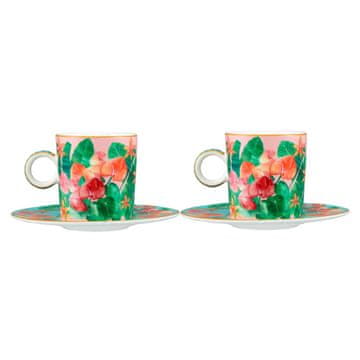 Maxwell & Williams Set skodelica za črno kavo Tropicana 100ml / 2 kos / roza / porcelan