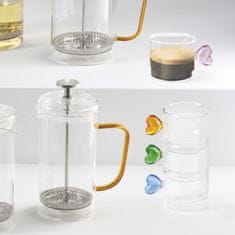 Brandani Set skodelica za črno kavo Rainbow 90ml / 4 kos / steklo