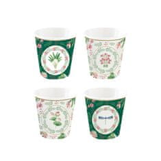 Easy Life Set lonček za črno kavo Botanic Chic 100ml / 4 kos / porcelan