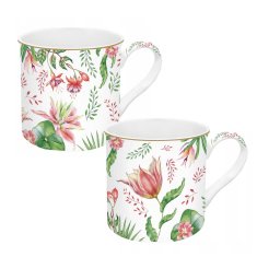 Easy Life Set lonček Botanic Chic 300ml / 2 kos / porcelan