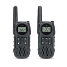 Nedis WLTK1050BK - Oddajnik | Doseg do 10 km | 8 kanalov | PTT / VOX | Do 3 ure | 2 kosa | Črna