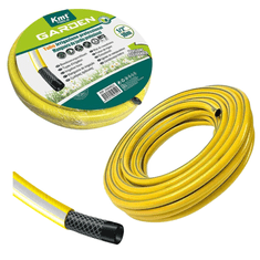 Noah KMT Tools 2904622 3-vrstična ojačana vrtna cev PVC 1/2 palca 10 m rumena