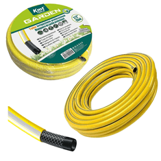 Noah KMT Tools 2904623 3-vrstična ojačana vrtna cev PVC 1/2 palca 15 m rumena