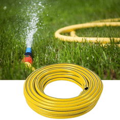 Noah KMT Tools 2904623 3-vrstična ojačana vrtna cev PVC 1/2 palca 15 m rumena