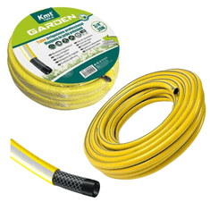 Noah KMT Tools 2904628 3-slojna vrtna cev iz ojačanega PVC 3/4 palca 20 m rumena