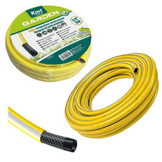 Noah KMT Tools 2904631 3-vrstna ojačana PVC vrtna cev 5/8 palca 15 m rumena