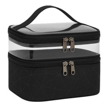 LIVEFY kozmetična torbica Geometry, črna