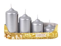 eoshop Adventne sveče GRADED kovinski d4,5x5/7/9/11cm 4ks