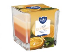 eoshop Sveča v kozarcu MAVRICA ORANŽNA dišeča 170g