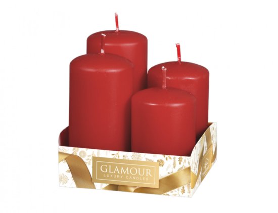 eoshop Adventne sveče GRADED mat d4x6/7/8/9cm 4ks