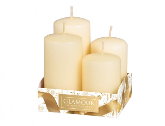 eoshop Adventne sveče GRADED mat d4x6/7/8/9cm 4ks
