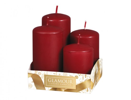 eoshop Adventne sveče GRADED mat d4x6/7/8/9cm 4ks