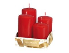 eoshop Adventne sveče GRADED lakiran d4x6/7/8/9cm 4ks