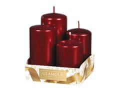 eoshop Adventne sveče GRADED kovina sijaj d4x6/7/8/9cm 4ks
