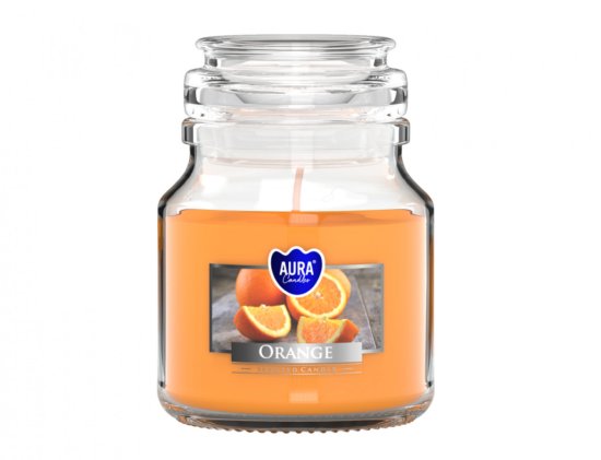 eoshop Sveča v kozarcu ORANŽNA dišeča 120g