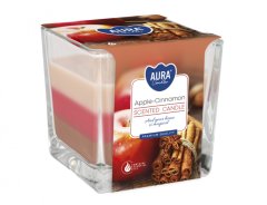 eoshop Sveča v kozarcu MAVRICA JABOLKO-CIMET dišeče 170g