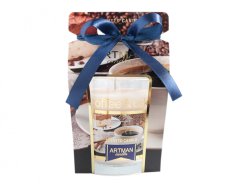 eoshop Sveča v kozarcu PIŠKOTI Kava-vanilija dišeče 130g