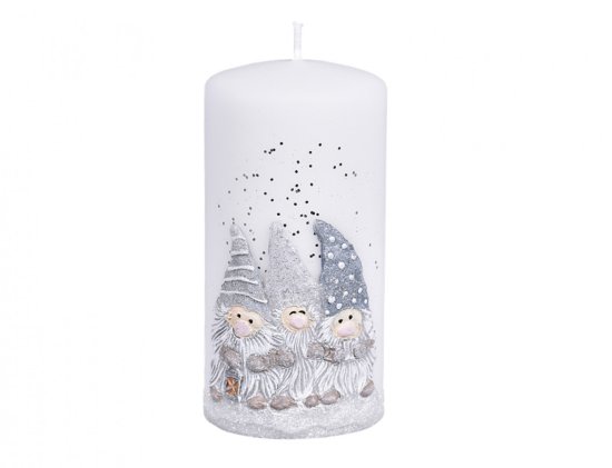 eoshop Sveča ŠKRATKI VALJ Božič d7x14cm