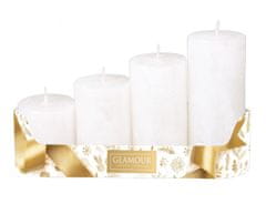 eoshop Adventne sveče GRADED rustikalna kovina d5x6/8/10/12cm 4ks