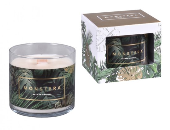 eoshop Sveča v kozarcu POŠAST od luks dišeče 400g