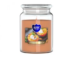 eoshop Sveča v kozarcu PEČEN NA ŽARU BRESKEV dišeče 500g