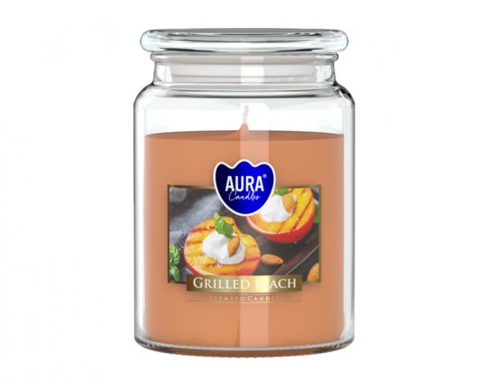eoshop Sveča v kozarcu PEČEN NA ŽARU BRESKEV dišeče 500g