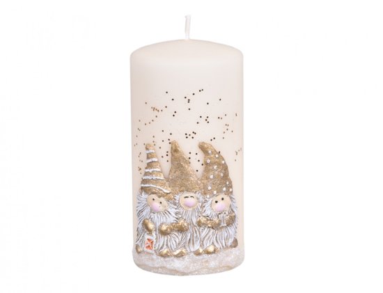 eoshop Sveča ŠKRATKI VALJ Božič d7x14cm