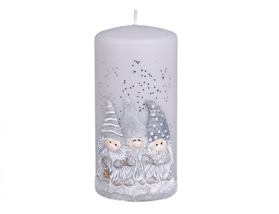 eoshop Sveča ŠKRATKI VALJ Božič d7x14cm