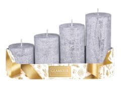 eoshop Adventne sveče GRADED rustikalna kovina d5x6/8/10/12cm 4ks