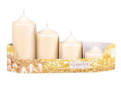 eoshop Adventne sveče GRADED mati biserov d4,5x5/7/9/11cm 4ks