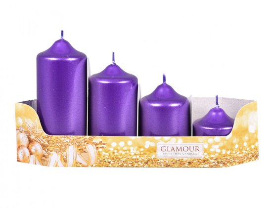 eoshop Adventne sveče GRADED kovinski d4,5x5/7/9/11cm 4ks