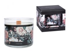 eoshop Sveča v kozarcu GARDENIJA dišeči leseni stenj 400g