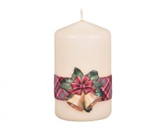 eoshop Sveča BELL VKLOPLJENO ŠERPA VALJ Božič d6x10cm