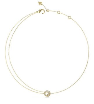 Guess Elegantna pozlačena ogrlica Blooming Summer JUBN05223JWYGT/U